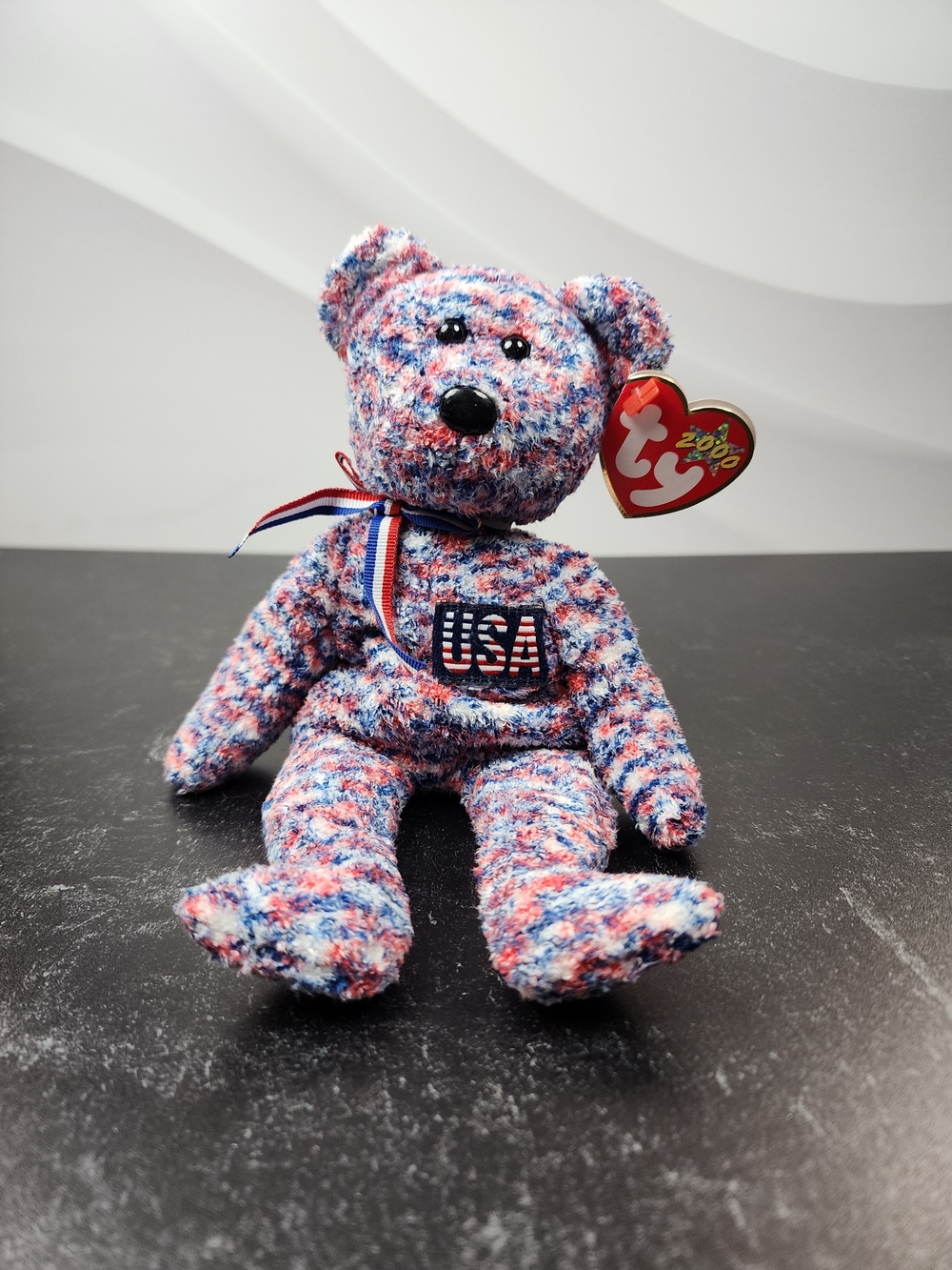 🇺🇸 Ty Beanie Baby USA the Bear — 2000 — USA Exclusive — With Tag